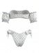 Elegant White Vintage Floral Ruffle Swimsuit 3