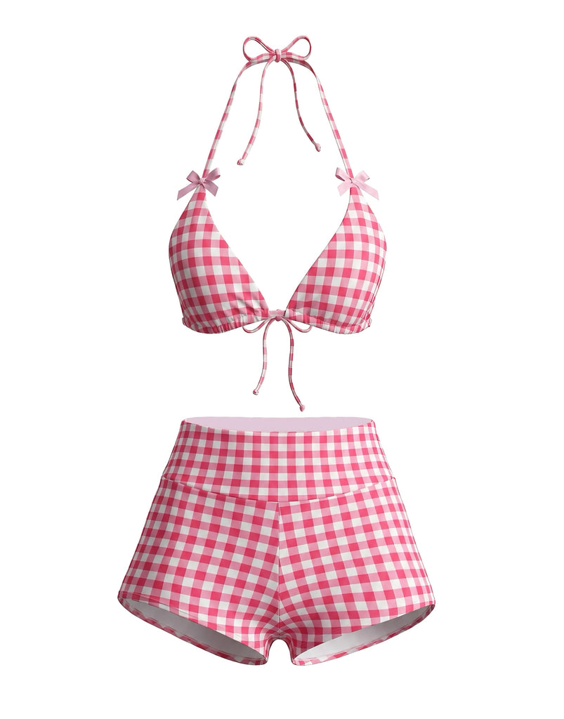 Pink 1980s Vintage Bikini Set