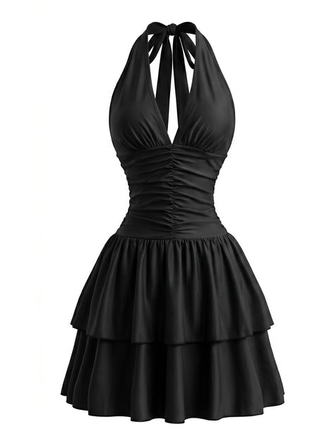 1980s Halter Tulip Backless Mini Dress | Retro Stage