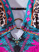Elegant Pat 1980s Vintage Floral Swimsuit 6