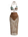 Elegant 1980s Vintage Halter Swimsuit 5