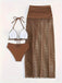 Elegant 1980s Vintage Halter Swimsuit 8