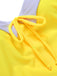 Yellow 1950s Suspender Swimsuit & Daisy Cover-Up