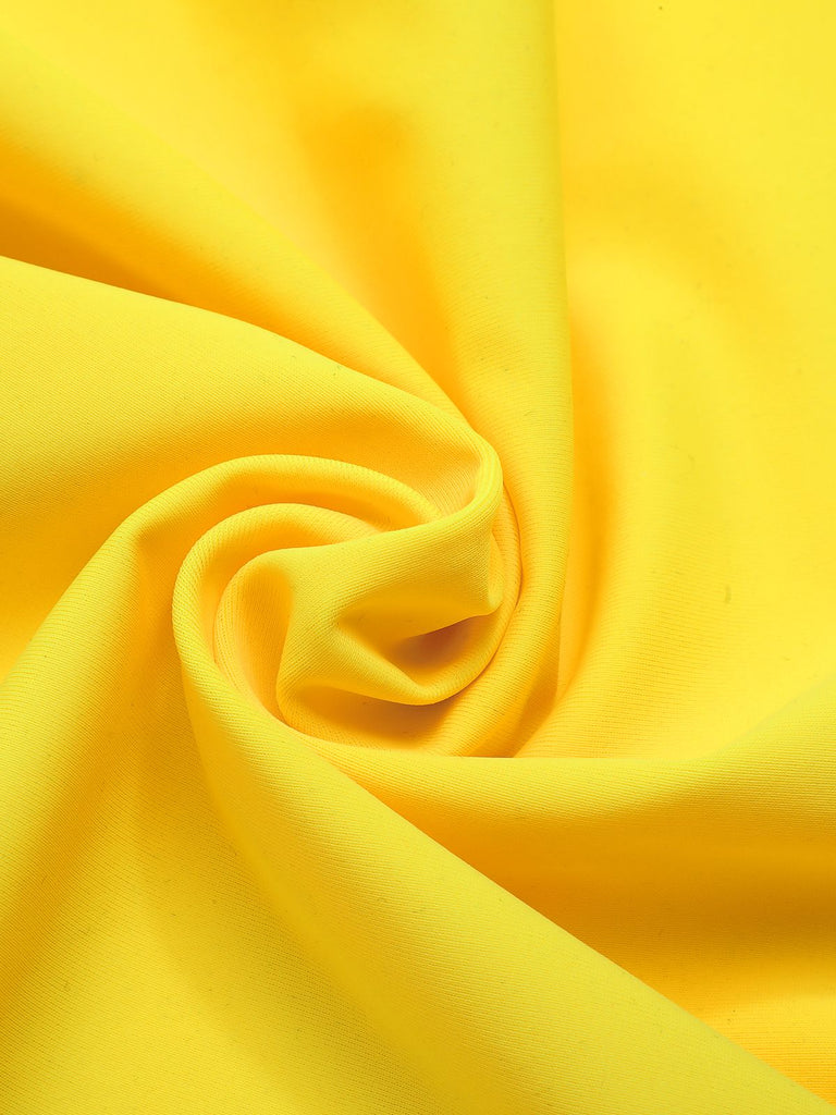 Yellow 1950s Suspender Swimsuit & Daisy Cover-Up