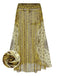 [Plus Size] 2PCS Yellow 1960s One-shoulder Swimsuit & Cover Up