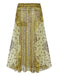 [Plus Size] 2PCS Yellow 1960s One-shoulder Swimsuit & Cover Up