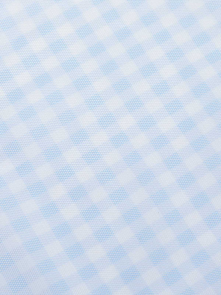 2PCS Blue 1950s Plaids Swimsuit & Mesh Cover-Up