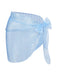 2PCS Blue 1950s Plaids Swimsuit & Mesh Cover-Up