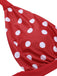 Red 1950s Polka Dot Halter Separate Swimsuit