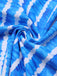[Plus Size] Blue 1950s Diagonal Stripe Swimsuit