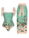 1950s Vintage Floral Swimsuit & Cover-Up