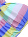 1950s Colorful Striped One-Piece Swimsuit