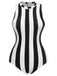 [Pre-Sale] 1950s Contrast Stripes Triangle One-Piece Swimsuit