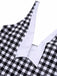 Black & White 1950s Plaid One-Piece Swimsuit