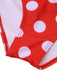 1930s Halter Lace-Up Polka Dots One-Piece Swimsuit
