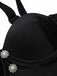 Black 1960s Polka Dots Mesh Swimsuit