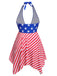 1950s Star Stripe Halter Swimsuit