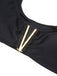 Black 1950s Ruffle Sleeve Split Swimsuit