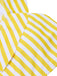 Multicolor 1930s Off-Shoulder Stripes Swimsuit
