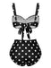 Vintage 1950s Polka Dots Strap Swimsuit