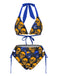 [Pre-Sale] Yellow 1950s Skull Halter Swimsuit