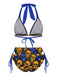 [Pre-Sale] Yellow 1950s Skull Halter Swimsuit