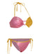 Pink & Yellow 1970s Heart Ring Bikini Set