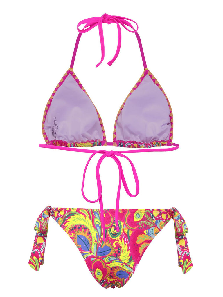 1970s Vintage Hippie Pattern Bikini Set