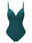 1940s Solid Bandage One-Piece Swimsuit