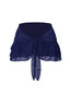 [Pre-Sale] Blue 1960s Solid Chiffon Skirt Cover-Up