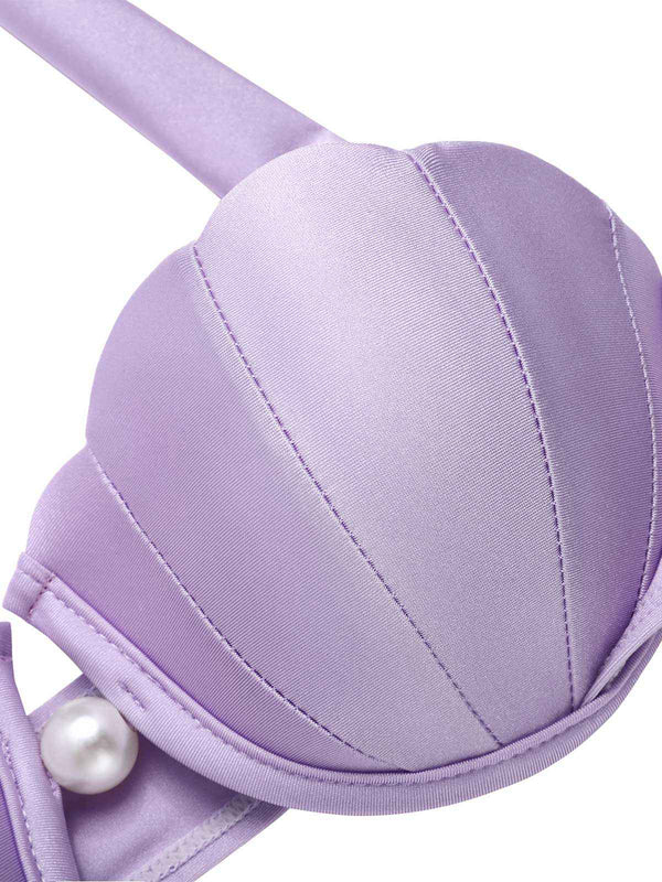 Lavender 1970s Mermaid Shell Halter Bikini Set | Retro Stage