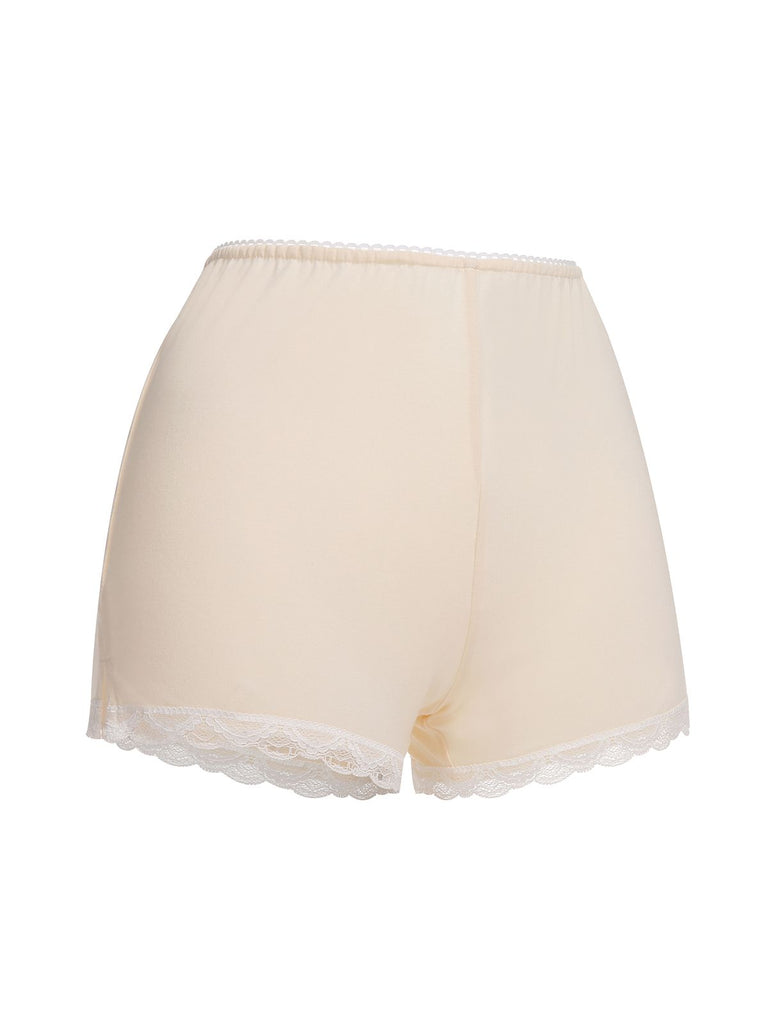 White Summer Lace Elastic Pajama Pants