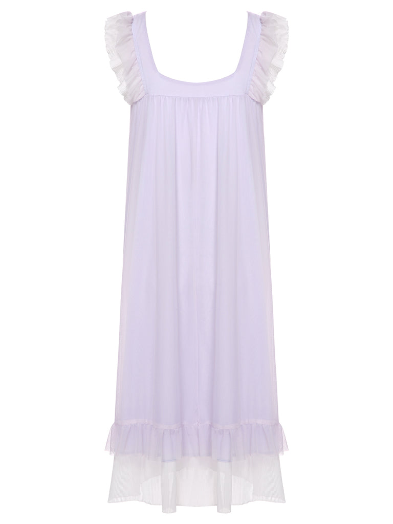 1950s Small Flying sleeves Babydoll Sleepwear