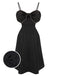 Black 1940s Bowknot Strap Sleepwear
