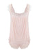 Pink 1950s Ruffle Neck Short Pajamas