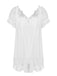 White 1950s Sweetheart Collar Short Pajamas