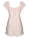 Pink 1950s Square Collar Ribbon Pajamas