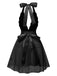 1950s V-Neck Halter Lace Sheer Nightgown