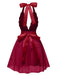 1950s V-Neck Halter Lace Sheer Nightgown