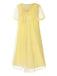 [Pre-Sale] Yellow 1950s Puff Bowknot Chiffon Babydoll Nightie