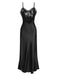 1930s Lace Heart Satin Suspender Nightdress