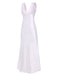 1930s Lace Hollow Satin Patchwork V-Neck Nightgown
