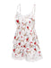 [Pre-Sale] White 1950s Hearts Dog Silky Straps Pajama Set