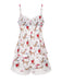 [Pre-Sale] White 1950s Hearts Dog Silky Straps Pajama Set