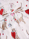 [Pre-Sale] White 1950s Hearts Dog Silky Straps Pajama Set