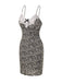 [Pre-Sale] Brown 1970s Leopard Lace Trim Straps Nightgown