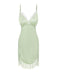 [Pre-Sale] Green 1960s Spaghetti Strap Ruffles Lace Nightgown