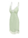 [Pre-Sale] Green 1960s Spaghetti Strap Ruffles Lace Nightgown