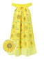 [Pre-Sale] Yellow 1950s Sunflower Boat Neck Tulle Nightdress
