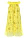 [Pre-Sale] Yellow 1950s Sunflower Boat Neck Tulle Nightdress